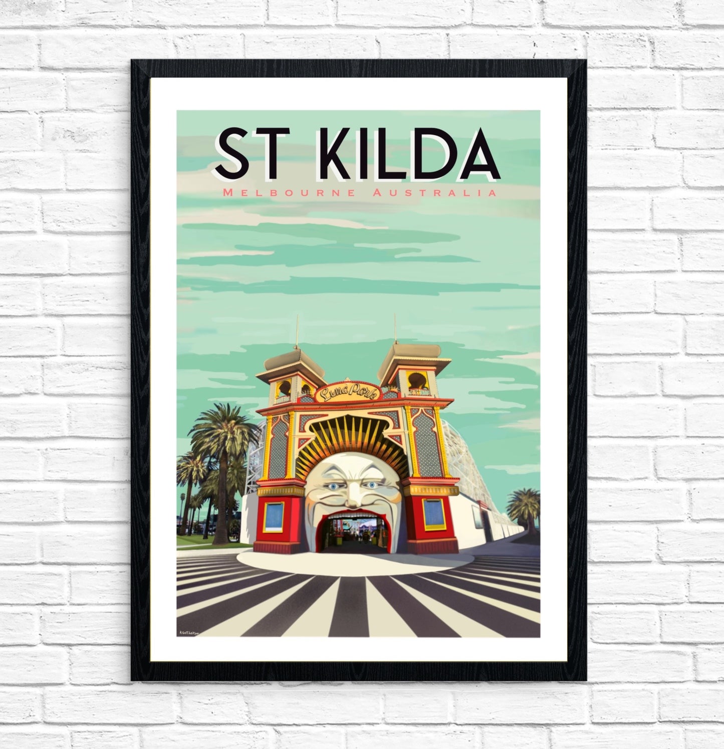 Vintage Poster - St Kilda Luna Park Sky