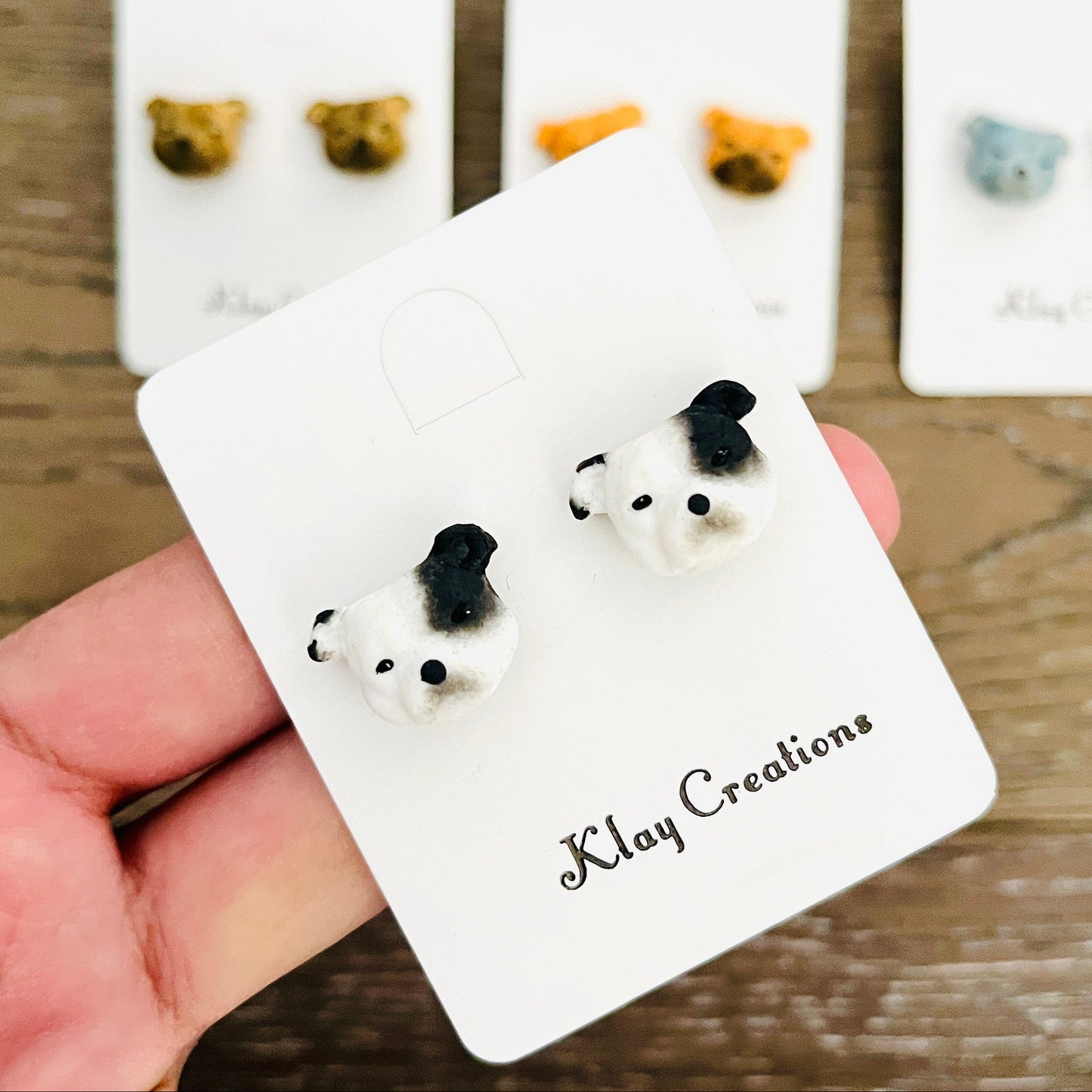 Handmade Polymer Clay Earrings - Dog Collection
