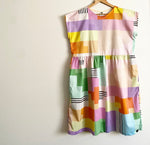 Women’s Handmade Box Dress with Pockets & Cap Sleeve - Stepping Up / SMALL