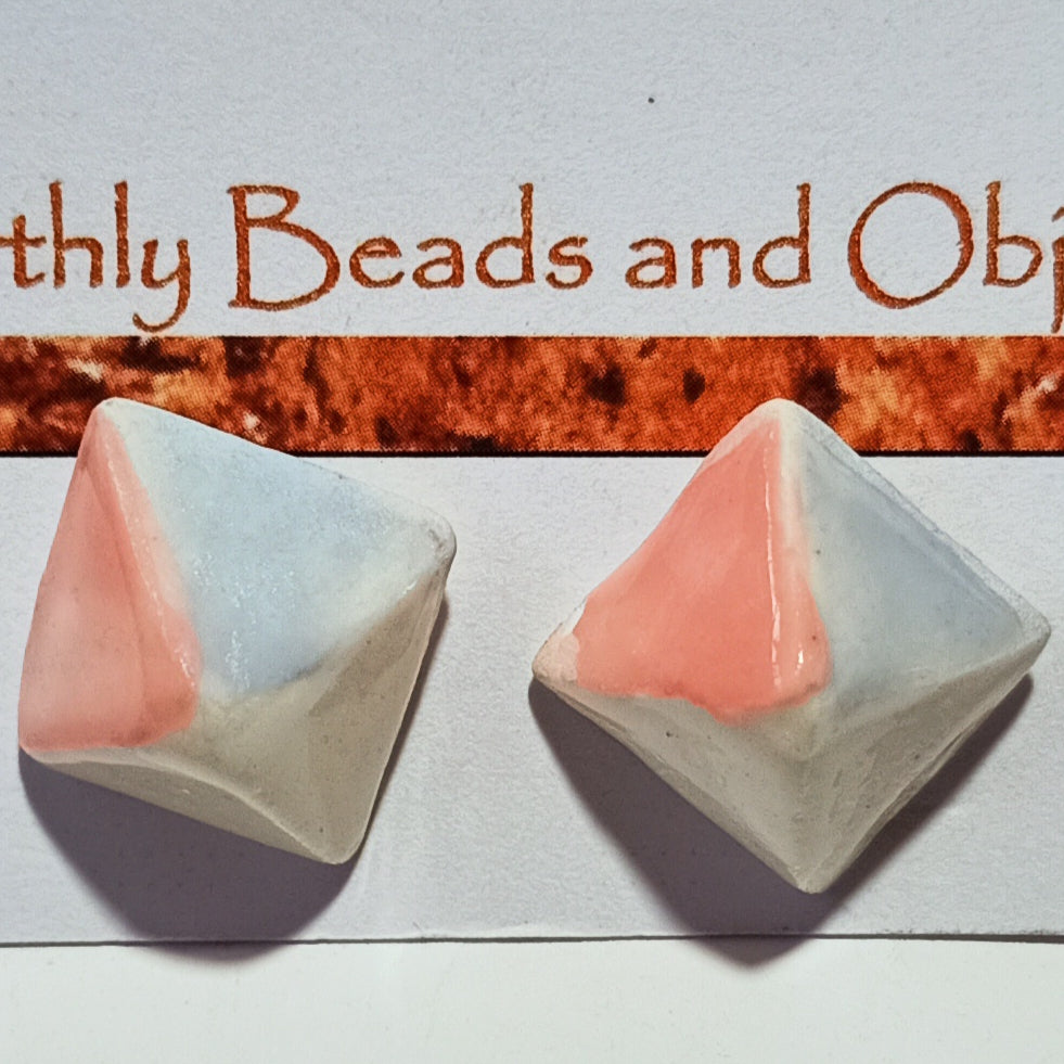 Handcrafted Pottery Stud Earrings