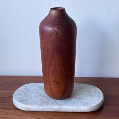 Handturned Timber Vase - Blackwood Tall