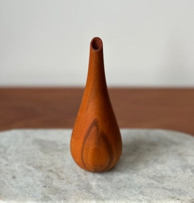 Handturned Timber Vase - Chinese Poplar Droplet