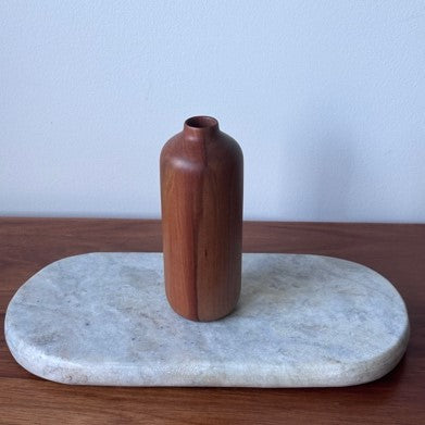 Handturned Timber Vase - Silo (Burnt Biscuit)