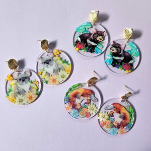 Australian Animals Statement Earrings Collection