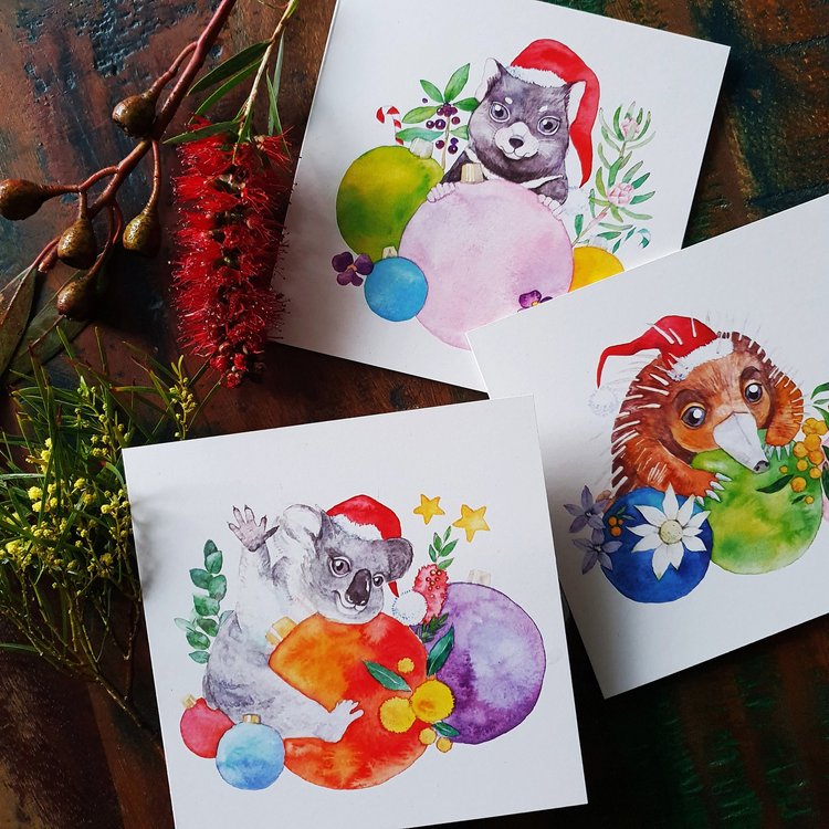 Lovely Australian Animals Christmas Cards