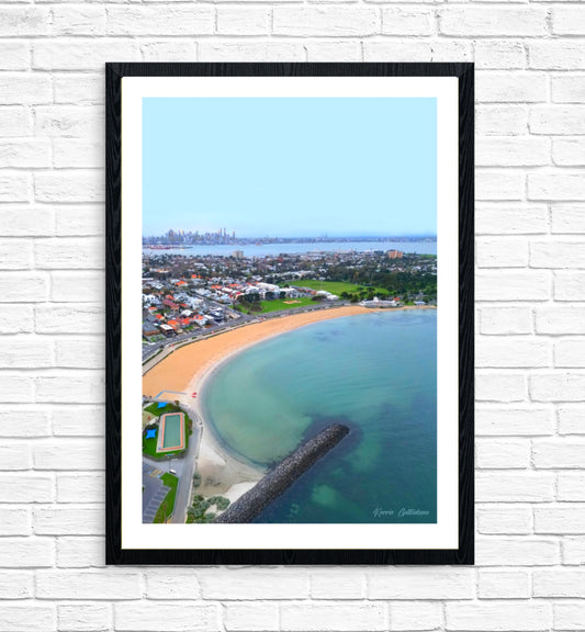Vintage Poster - Williamstown Beach Horizon Sky