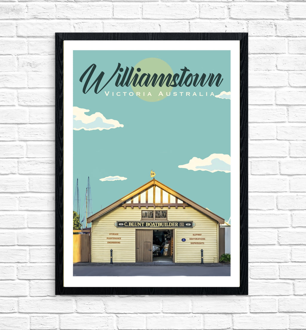 Vintage Poster - Williamstown Blunt Boatbuilders