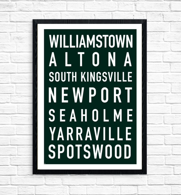 Vintage Poster - Williamstown Line Westie Black