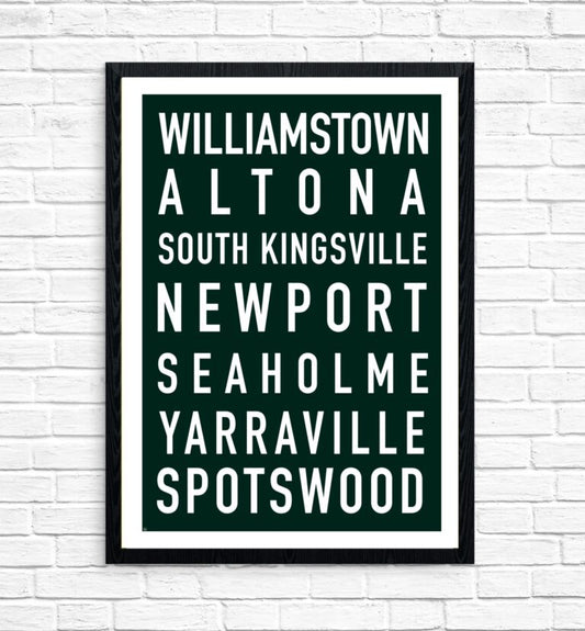 Vintage Poster - Williamstown Line Westie Black