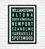 Vintage Poster - Williamstown Line Westie Black
