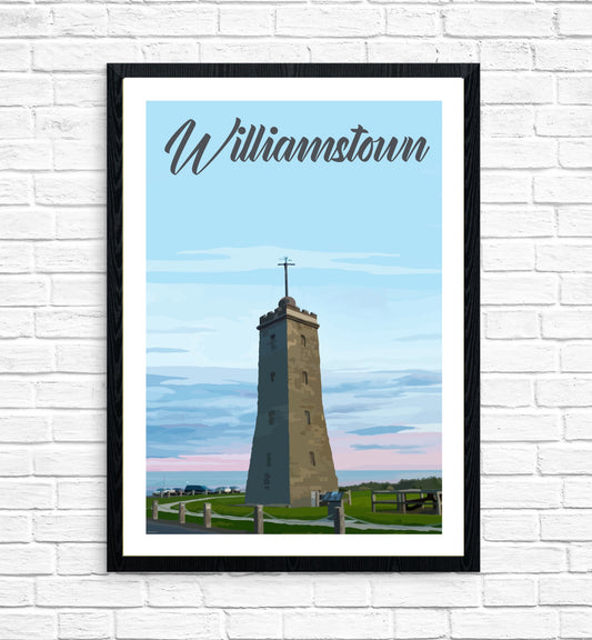 Vintage Poster - Williamstown Timeball Tower Dusk