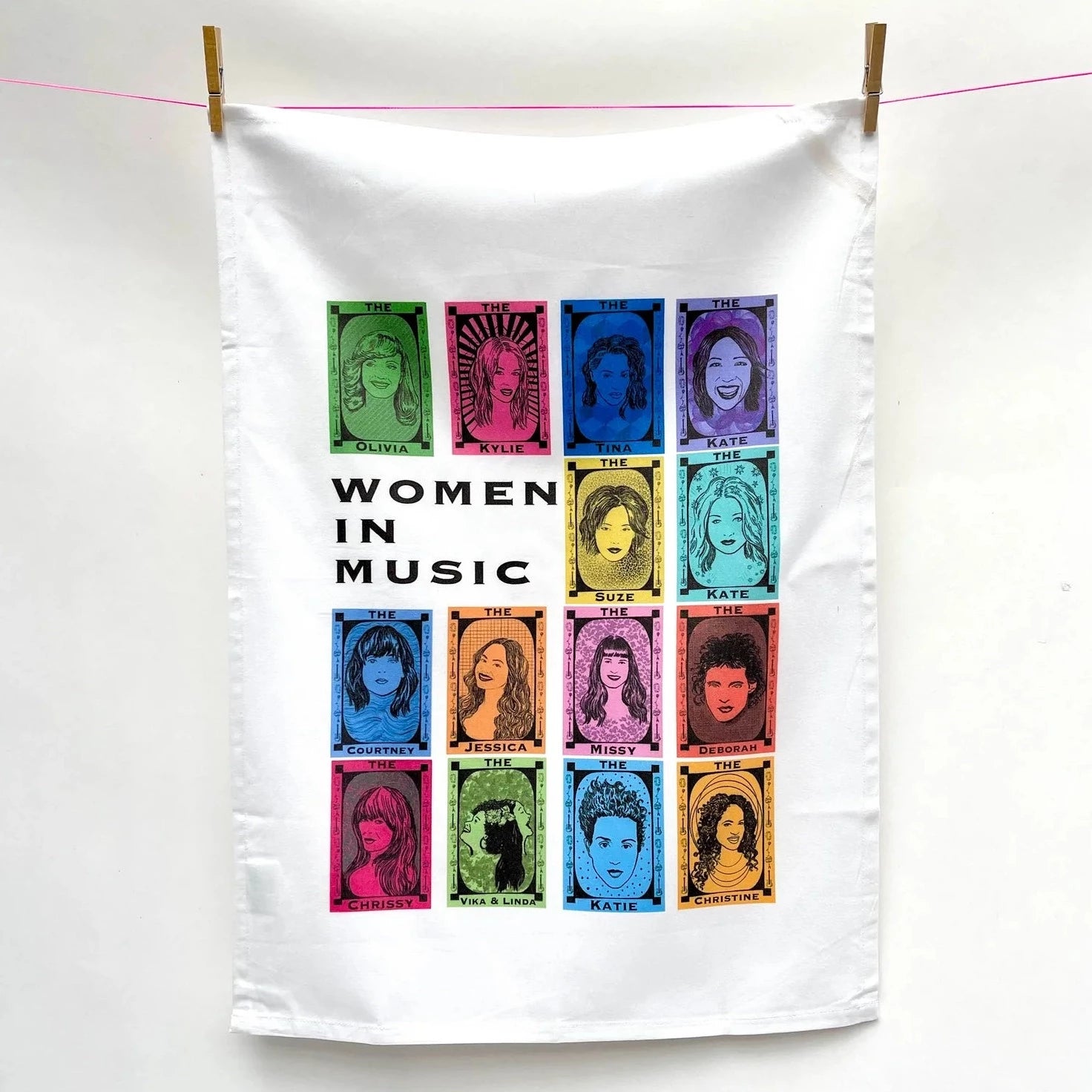 Iconic Women in Music - Tea Towel