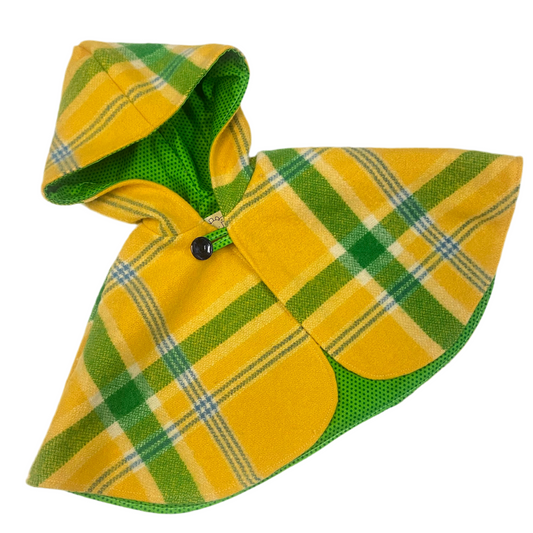 Vintage Blanket Woollen Cape - Yellow