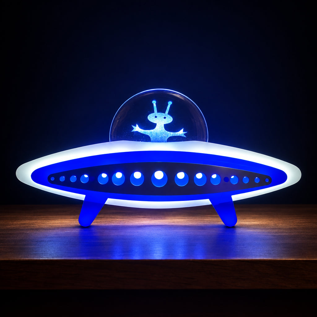 Grhux Desktop Alien Atomic UFO Lamp