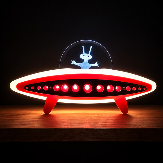 Grhux Desktop Alien Atomic UFO Lamp