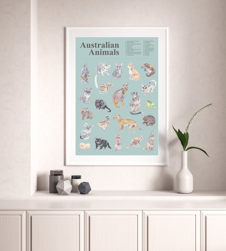Watercolour By Cat Original A2 Australiana Art Posters