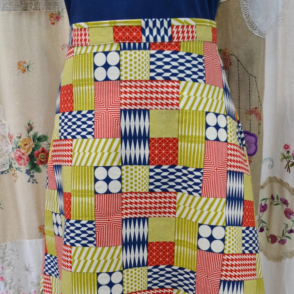 Women's Handmade Dot Dash Midi skirt