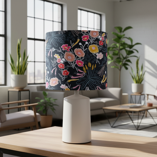 Custom Lamp Shade only - Flower Ink