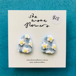 Floral Polymer Clay Stud Earrings