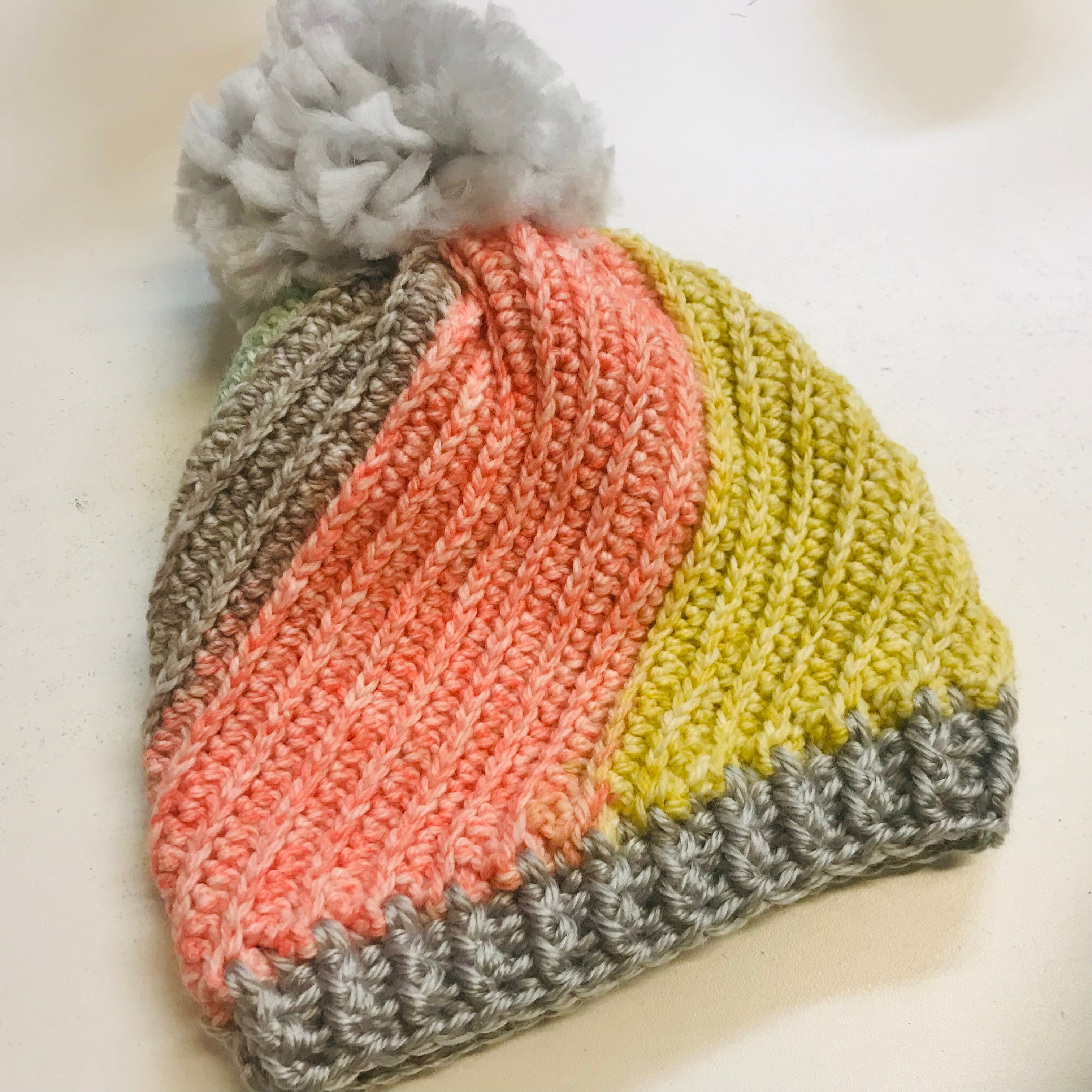 Crochet Wool Blend Beanies - various colours