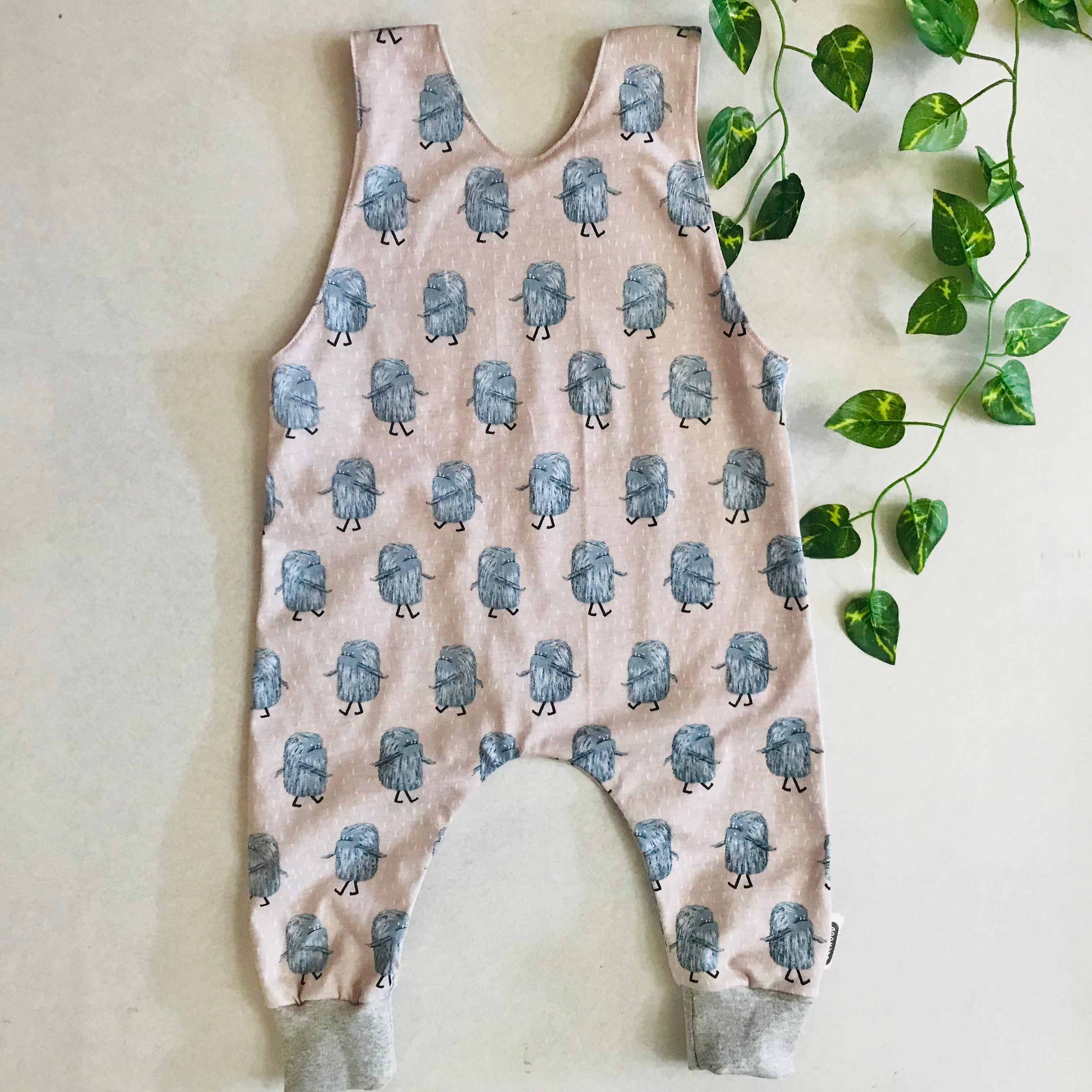 Baby Toddler Long Romper - Monster Stroll