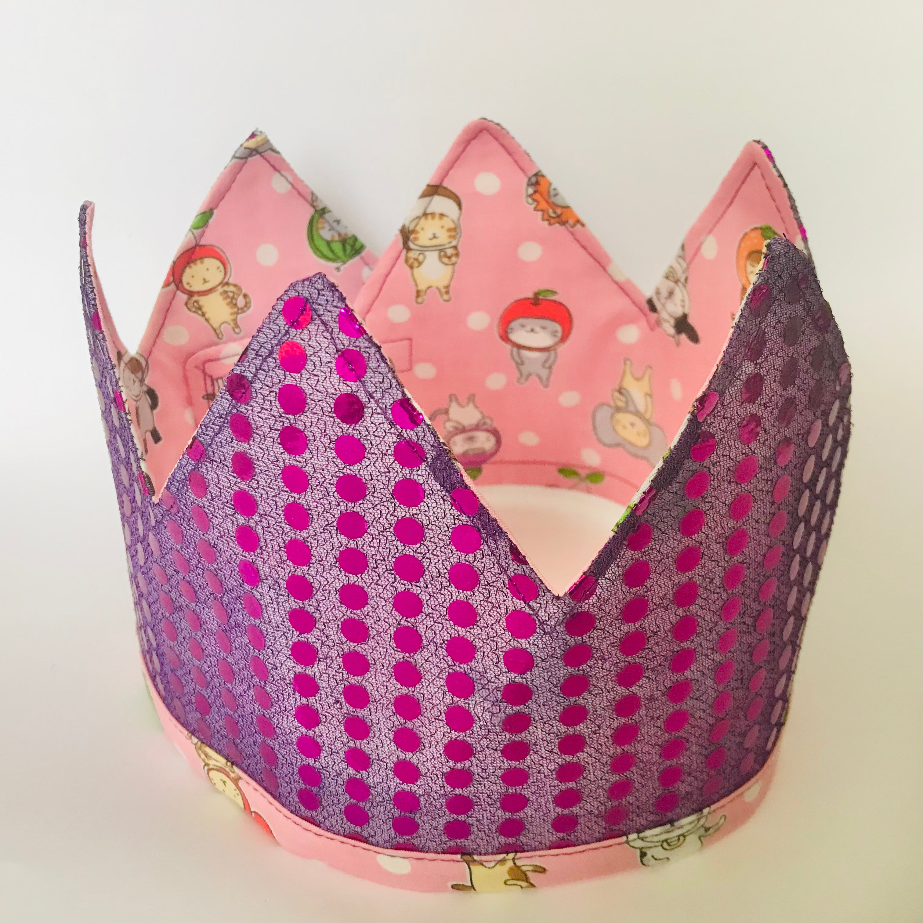Dress Up Fabric Crowns - reversible & adjustable