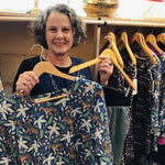 Women's Handmade Long Sleeve T-shirt - Rocks and Rain ** ON SALE **