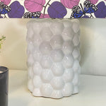 Bubble Detailed Ceramic Table Lamp with Blutterflies Shade