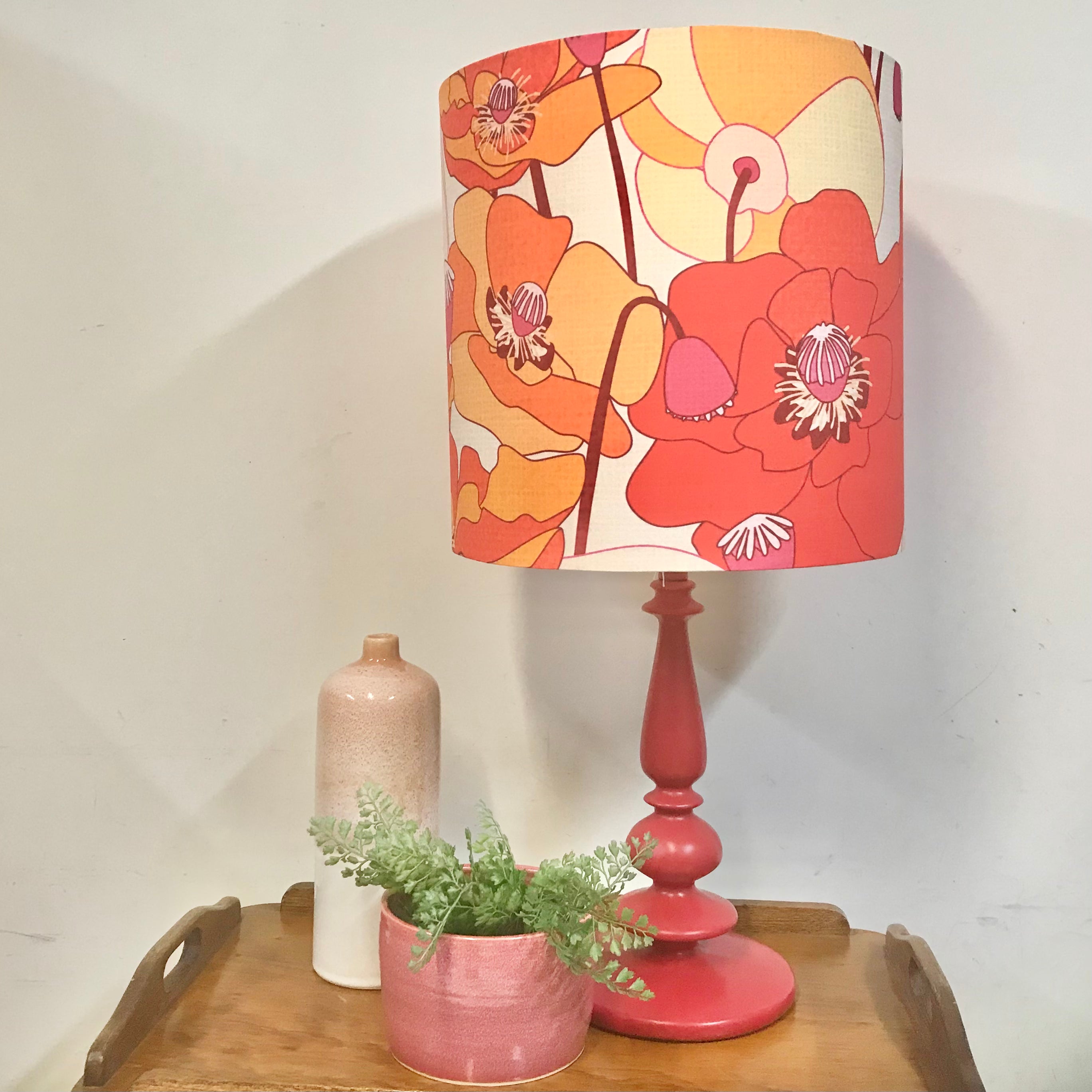 Custom Lamp Shade only - Wild Poppy Meadow