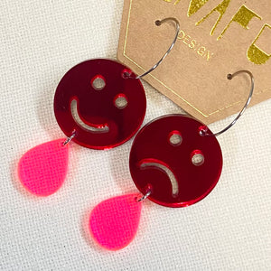 All Round Emotions Dangle Earrings with Hoops