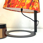 Black Angled Metal Table Lamp with Nangari Roepke Shade - PAIR AVAILABLE