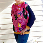 Women’s Handmade Batwing Sleeve Top - DIP IN THE LAKE / SMALL