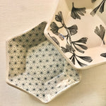 Handthrown Pottery Octagonal Star Bowls & Trinket Dishes - printed