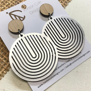 Handpainted Laser Cut earrings - Shapes Range