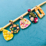 Floral Polymer Clay Multi Shaped Dangle Earrings