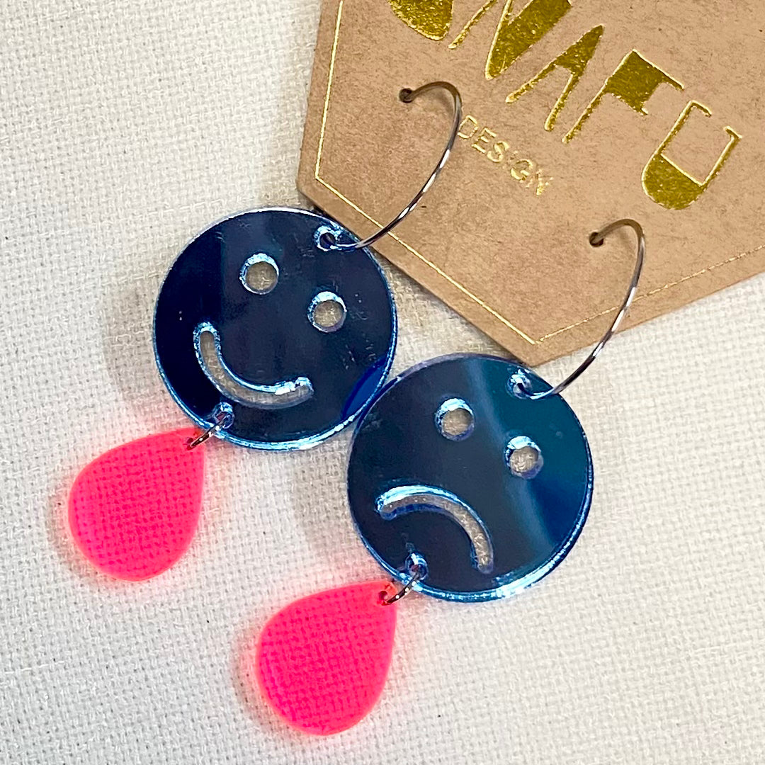 All Round Emotions Dangle Earrings with Hoops