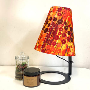 Black Angled Metal Table Lamp with Nangari Roepke Shade - PAIR AVAILABLE