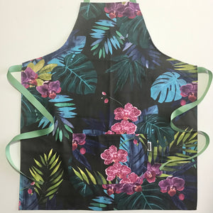 Apron (adult small / tween) - Tropical Orchid