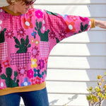Women’s Handmade Batwing Sleeve Top - DIP IN THE LAKE / SMALL