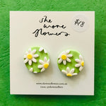 Floral Polymer Clay Stud Earrings