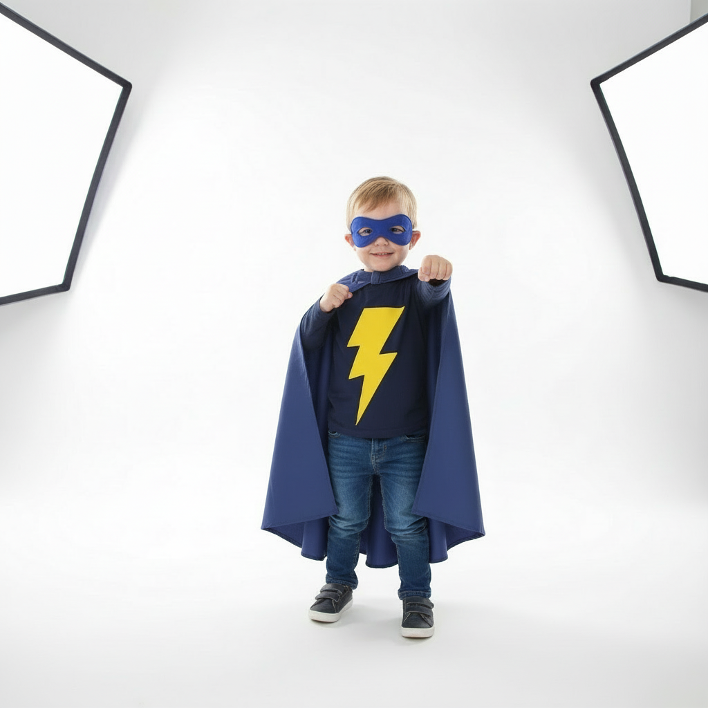 Superhero Dress Up Capes, Masks & Cuffs - ROYAL BLUE