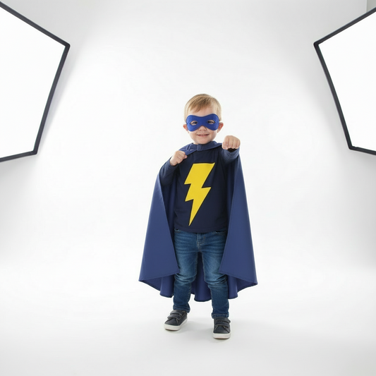Superhero Dress Up Capes, Masks & Cuffs - ROYAL BLUE