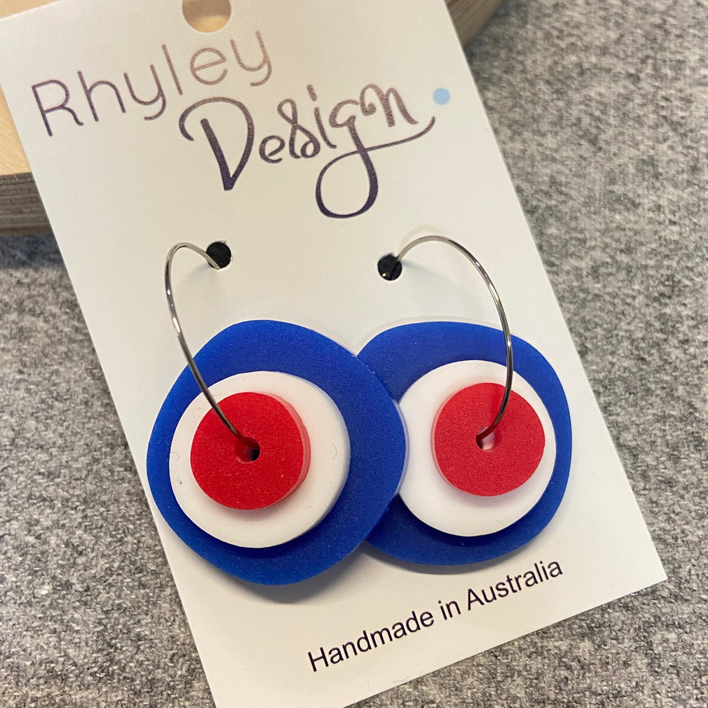 Westie Bullseye Statement Earrings