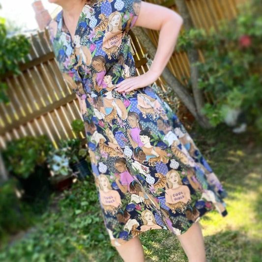 Women’s Handmade Jasmine Dress with Pockets -  MINT SCANDI / SMALL