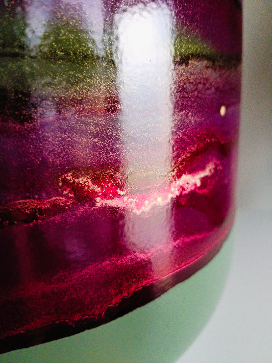 Alcohol Ink metal planter pot - POT #70