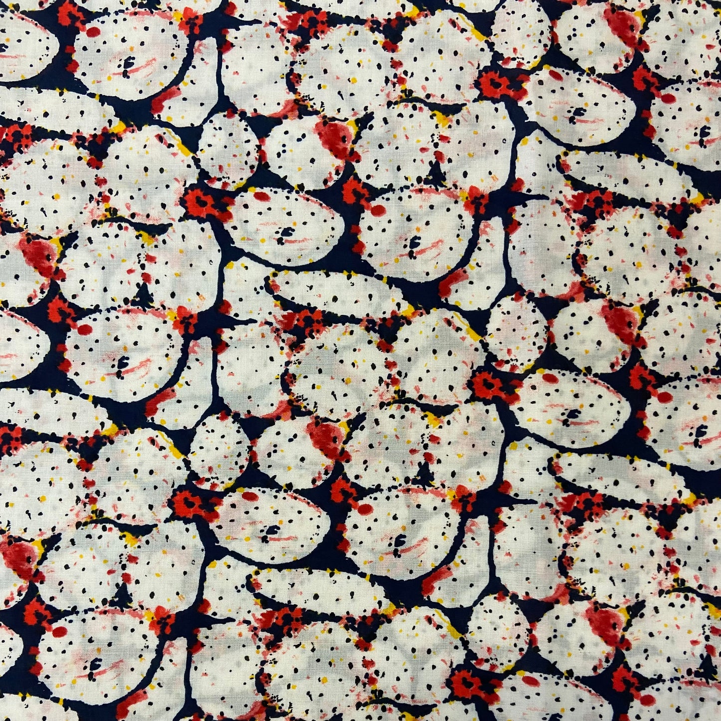 Custom Lamp Shade only - Prickly Pear on Navy