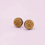 Paw Print Laser Cut Stud Earrings