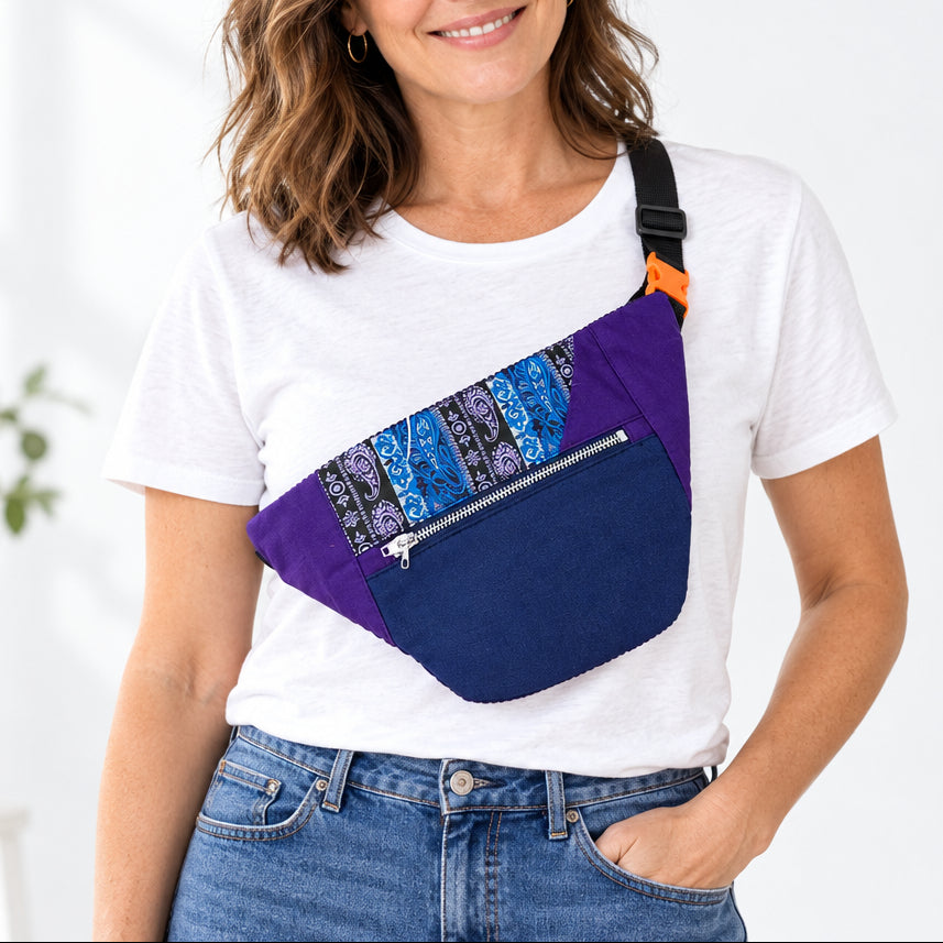 Recycled Sling Bags - Handmade from Recycled Clothing