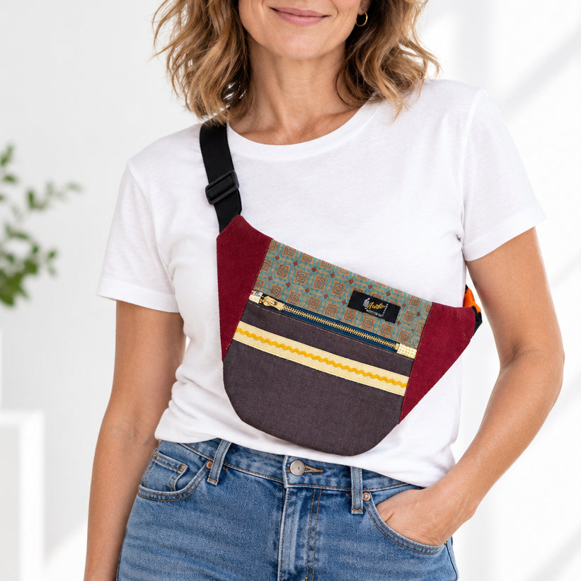 Recycled Sling Bags - Handmade from Recycled Clothing