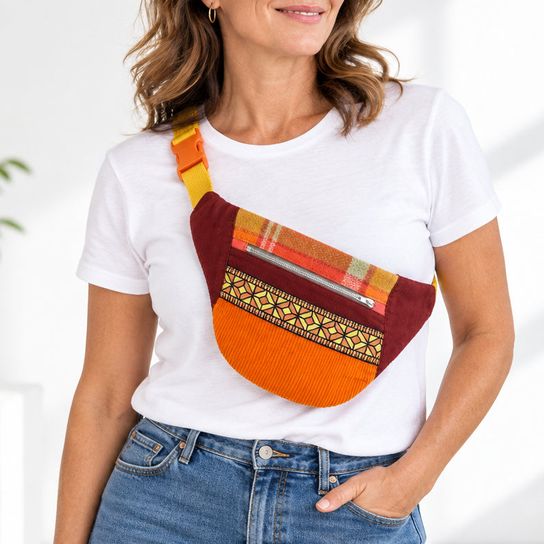 Recycled Sling Bags - Handmade from Recycled Clothing